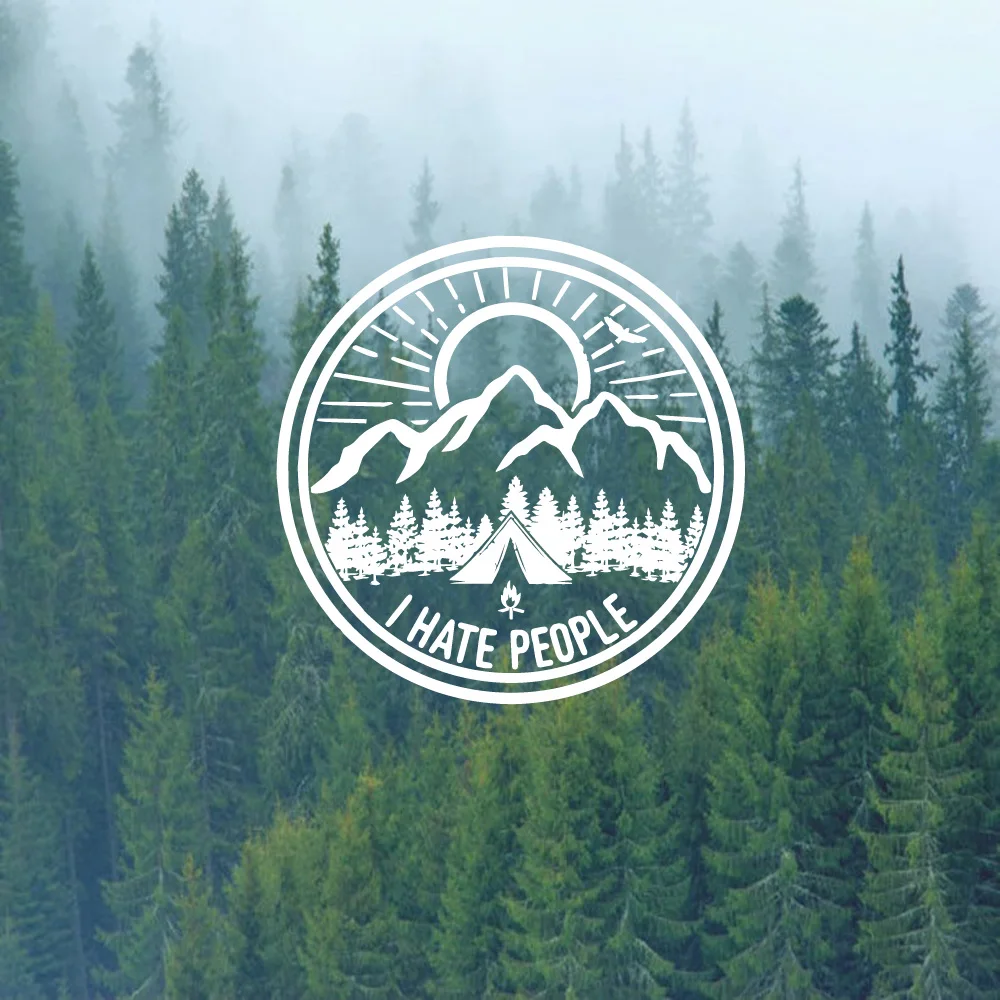 

Самодельные наклейки на автомобиль с надписью «I Hate People»