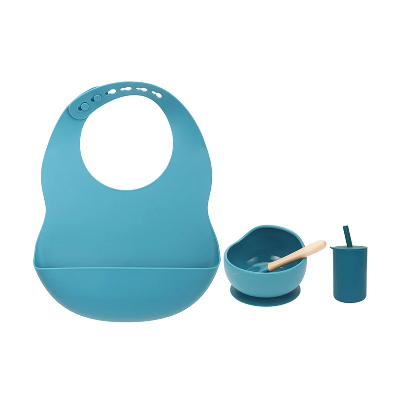 Силиконовая посуда для кормления детей, Органическая чашка с крышкой и соломинкой, мягкая, без БФА, детская тарелка, силиконовая чаша на при...