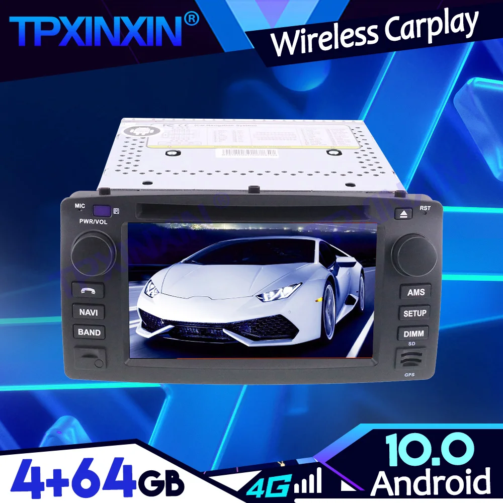 Автомобильный мультимедийный плеер PX6 для Toyota corolla 2001-2006 Android 10 0 4 + 64 ГБ IPS Carplay