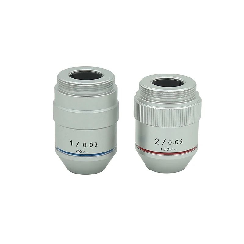 

1X 2X Low Magnification Infinity Objective 195 Achromatic Objective Lens with RMS Thread 20.2 mm for Biological Microscope