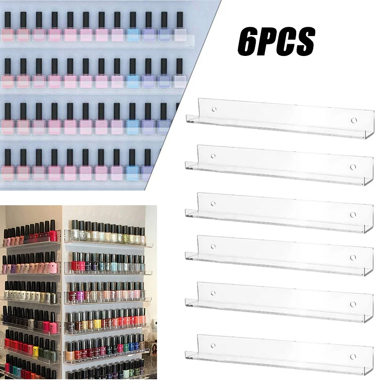 6 layer nail polish display rack transparent storage holder nail art tools lipstick organizer free global shipping