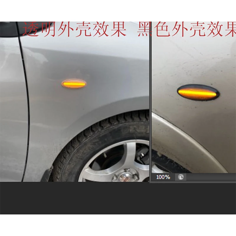 

A Set Euro Style Smoked Lens Amber LED Side Marker Lights For Toyota 07-13 Corolla/08-18 vios/ 13-18YARiS L /09-13 RAV4/YARIS