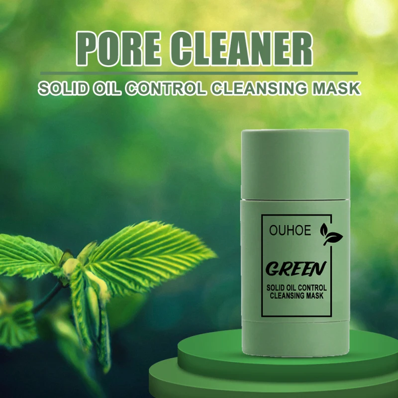 Очищающая зеленая палочка маска с зеленым чаем палочки пластилина контроль