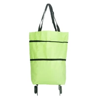 storage bags folding shopping pull cart trolley bag with wheels adjustable bags reusable grocery bag organizer vegetables bag
