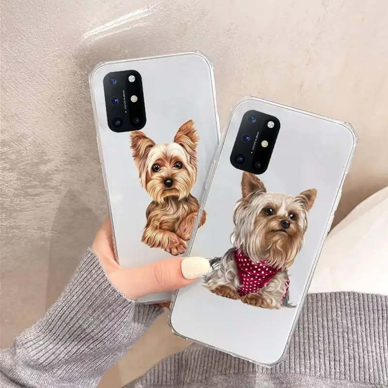 

I love Yorkshire terrier dog Phone Case Transparent for OnePlus 7 9 8 t pro design shell cover