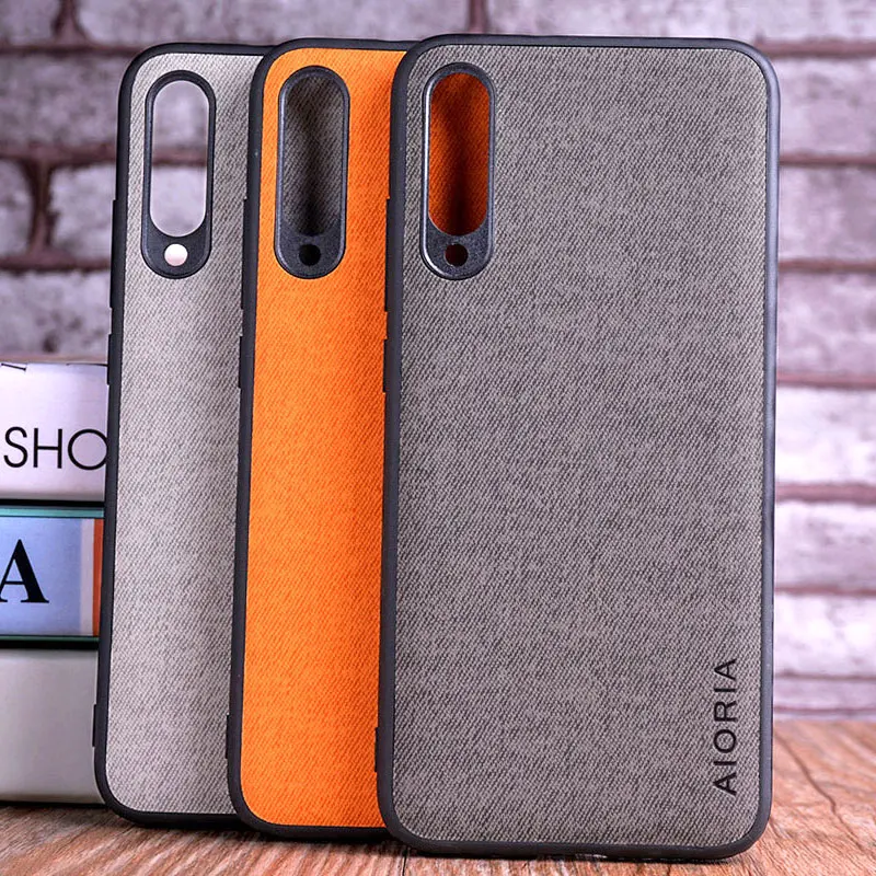Чехол для xiaomi mi A3 чехол роскошный текстильный кожаный мягкий ТПУ Жесткий