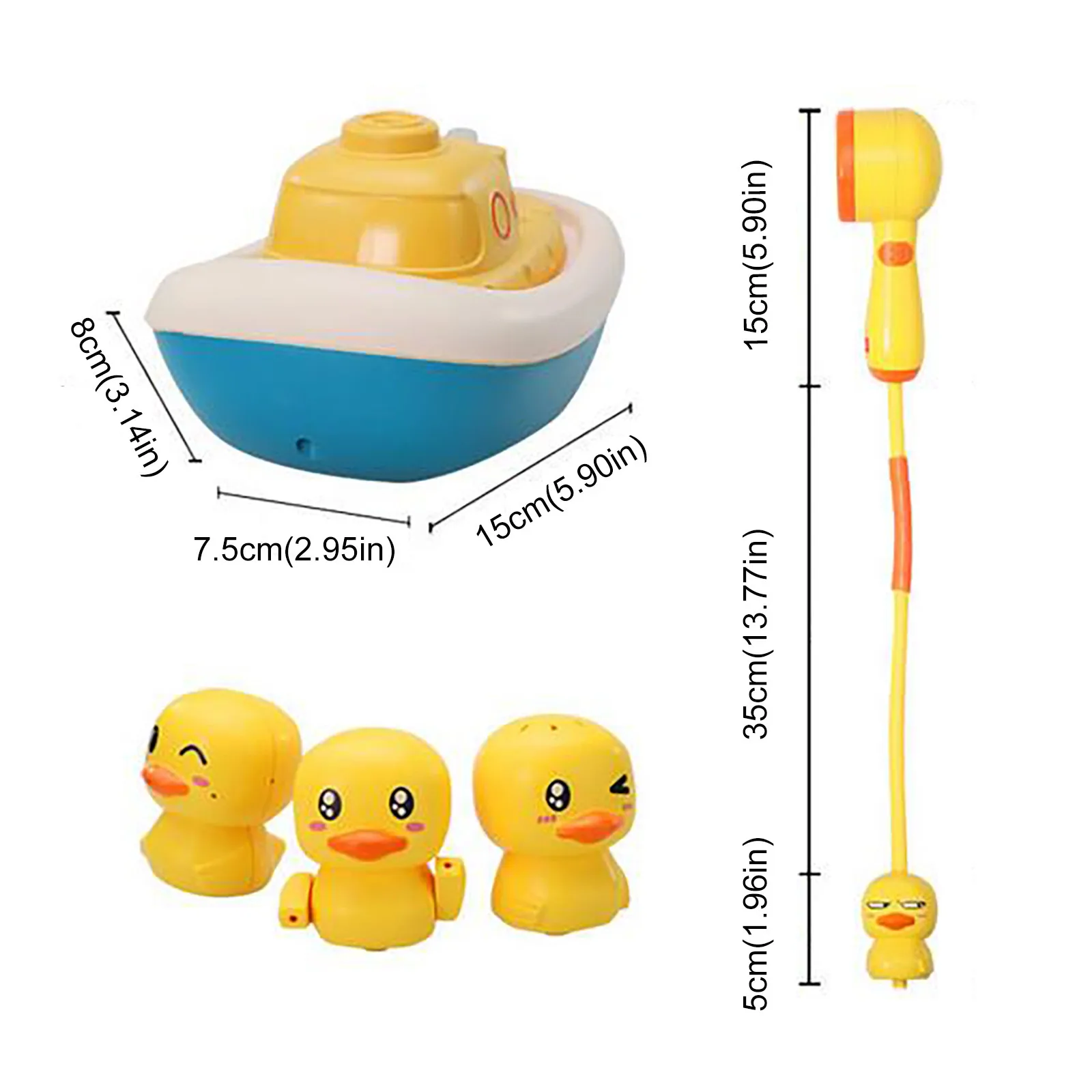 

New Bath Toys Baby Water Game Duck Model Faucet Shower Electric Water Spray Swimming Bathroom Baby Toys For Kids Gifts