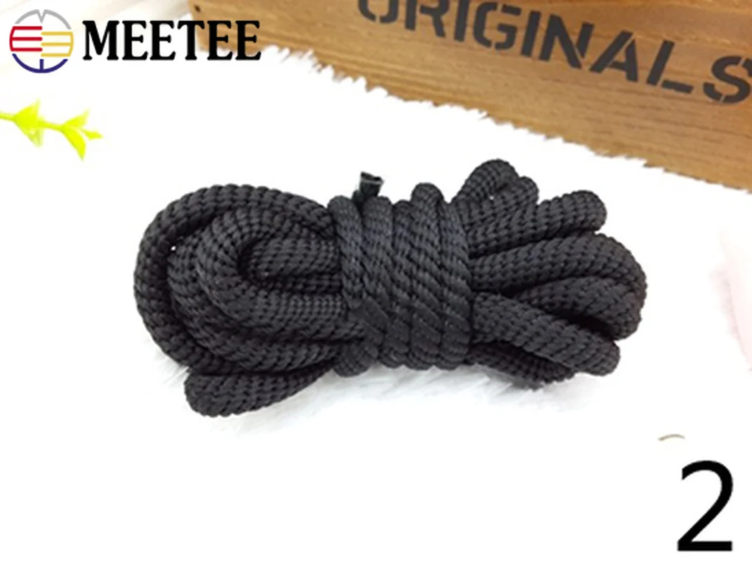 Meetee 15 метров 8 мм полиэфирные витые шнуры ручное украшение тканая веревка