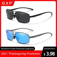 gxp aluminum frame polarized ultralight high quality sunglasses men women uv400 mirror lens classic retro style sun glasses