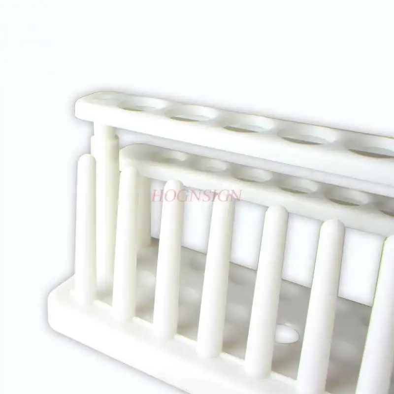 Plastic test tube rack double row 15 hole with column removable for 15mm 20mm test tube chemical experiment equipment