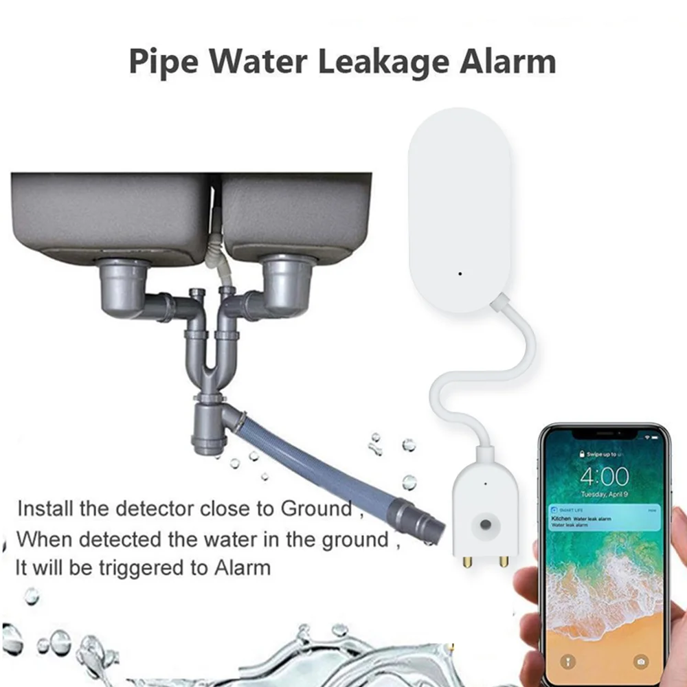 Датчик утечки воды Tuya Zigbee датчик для умного дома | Электроника