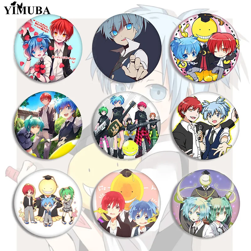 Коллекция брошей в классе убийц Shiota Nagisa Akabane Karuma фигурки мультяшный узор значок
