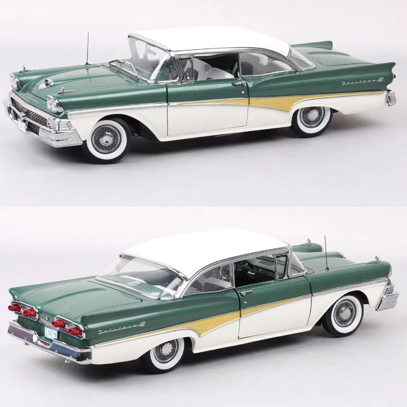 Sun Star 1 18 масштаб Большой 1958 Классический Ford Fairlane 500 Хардтоп универсал Литые и