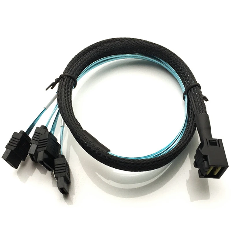 

HD Sas Data Transmission Line Mini Sas One Drag 4SATA Drive Line 8643 to 4Sata7P 0.5MSFF-8643 for Controller