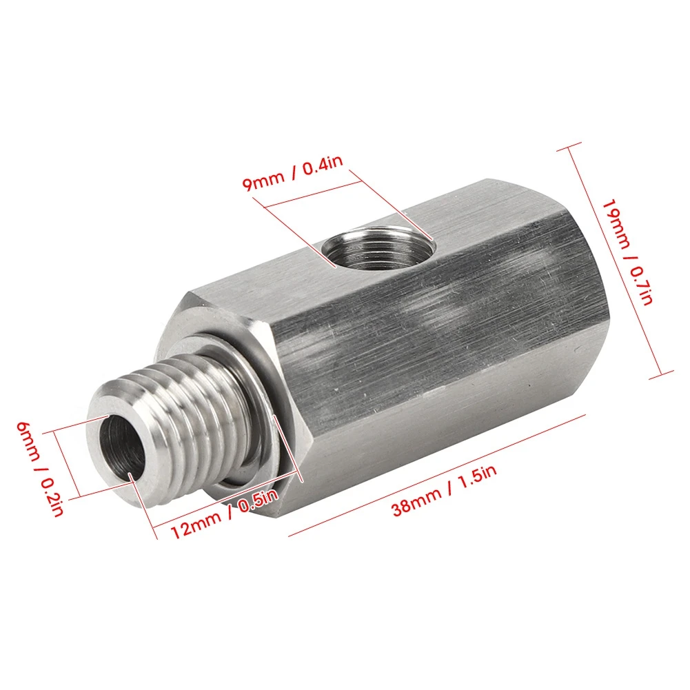 M12x1.5 1/8 NPT турбо датчик давления масла тройник адаптер из нержавеющей стали