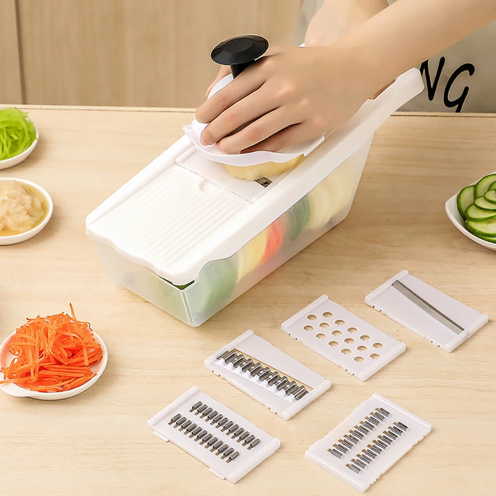 

Multifunctional Vegetable Potato Cutter With Steel Blade Slicer Peeler Carrot Cheese Shredder Grater Kitchen Accessories Tools