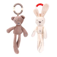 british plush rabbit bear wind chimes car and bed hanging bell comfort doll plush bunny toys