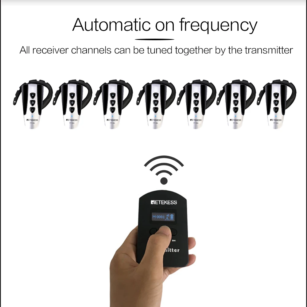저렴한 Retekess-TT106 2.4G UHF 무선 투어 가이드 전송 시스템, 여행 회의, 교회, 번역, 공장 방문, 훈련용