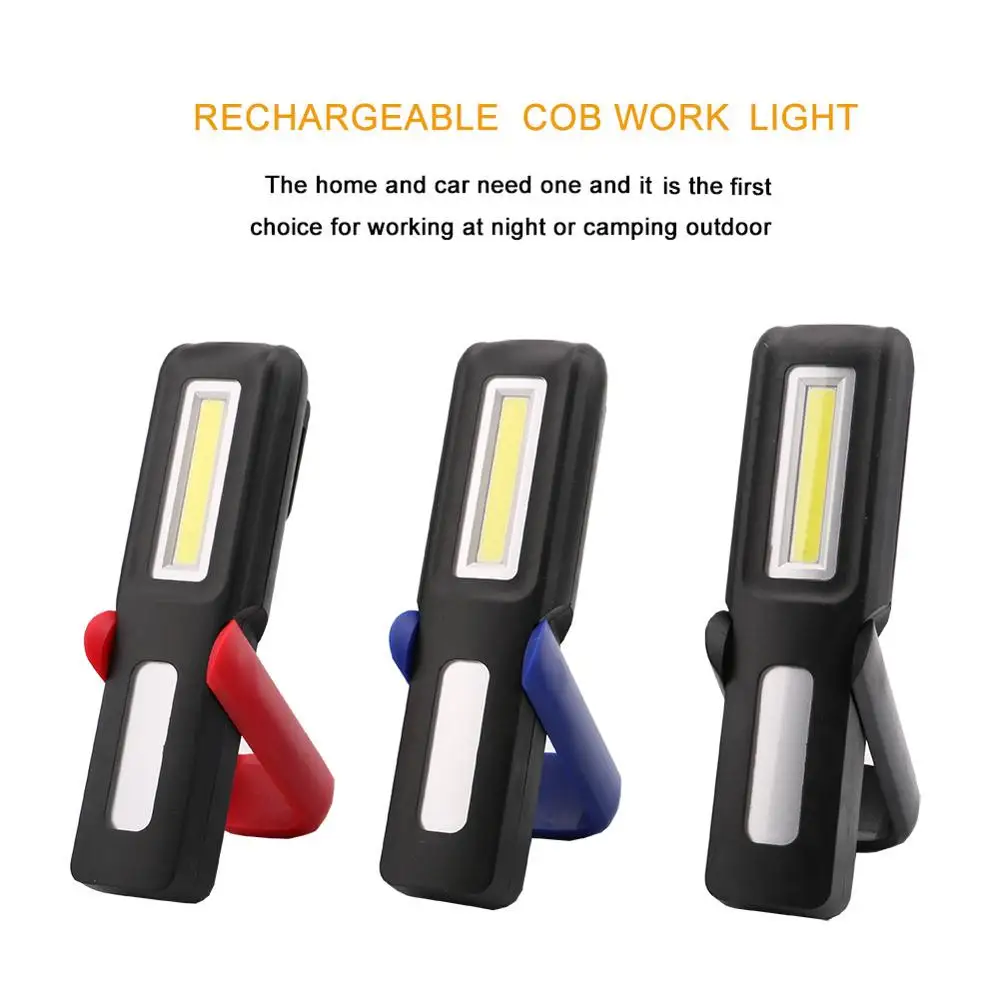 Светодиодный фонафонарь с COB матрицей зарядкой от USB 1200 мАч|magnetic work light|rechargeable