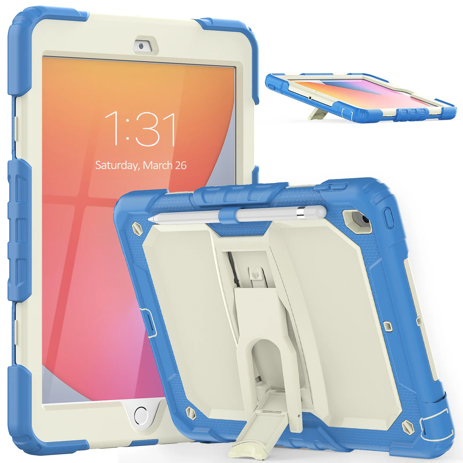 

Cover For iPad 10.2 2019 2020 Cover Shockproof Armor Protective Rugged Duty With Pen Slot Tablet Cover For iPad 9 8 7 10.2“ Case