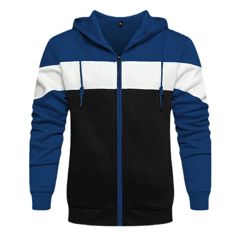 

Мужская Флисовая Куртка с капюшоном ZOGAA, Повседневная Толстовка в стиле пэчворк, спортивная одежда, приталенная куртка для осени и весны
