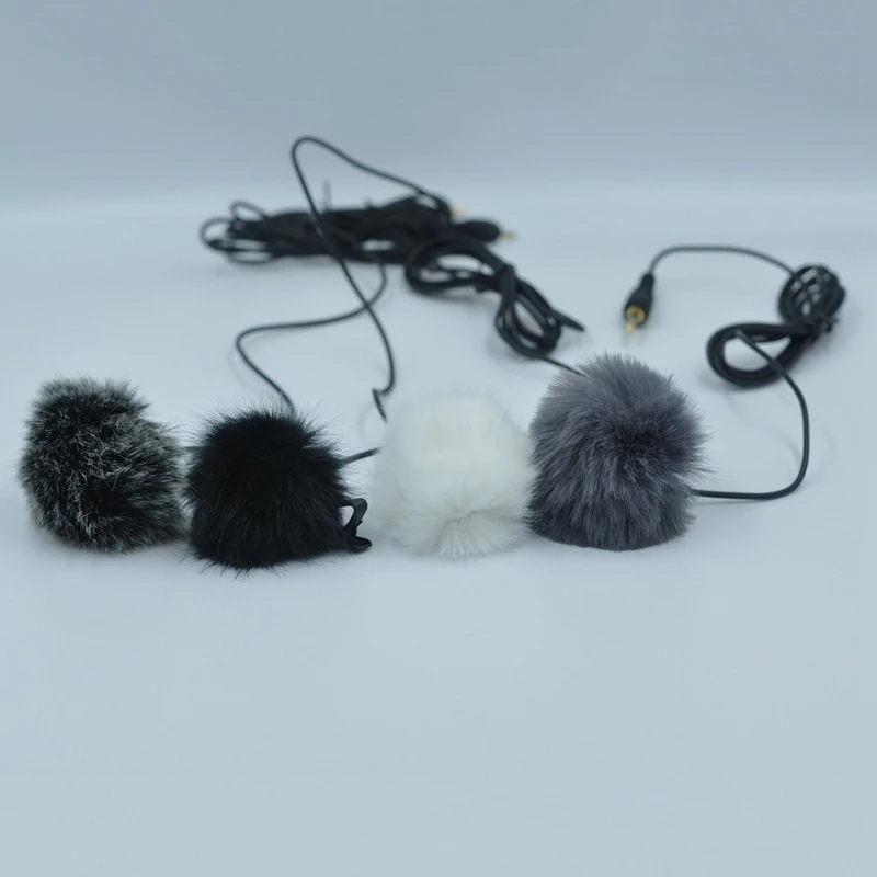 Universal Lavalier Microphone Furry Windscreen Fur Windshield Wind Muff Soft for Sony Rode Boya Lapel Mic 5Mm | Электроника