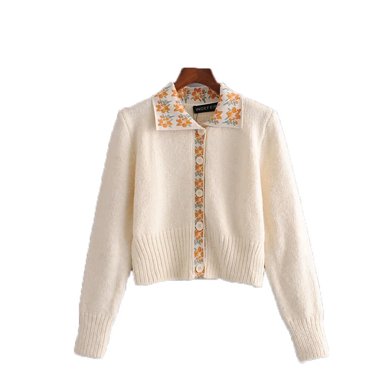 

Autumn Knit Sweater Top Belt Stitching Sweater Short Coat Long Sleeve Lapel Cardigan Top 2020