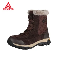 humtto hiking shoes outdoor sneakers for women leather mountain trekking snow boots sport climbing walking safety woman boots
