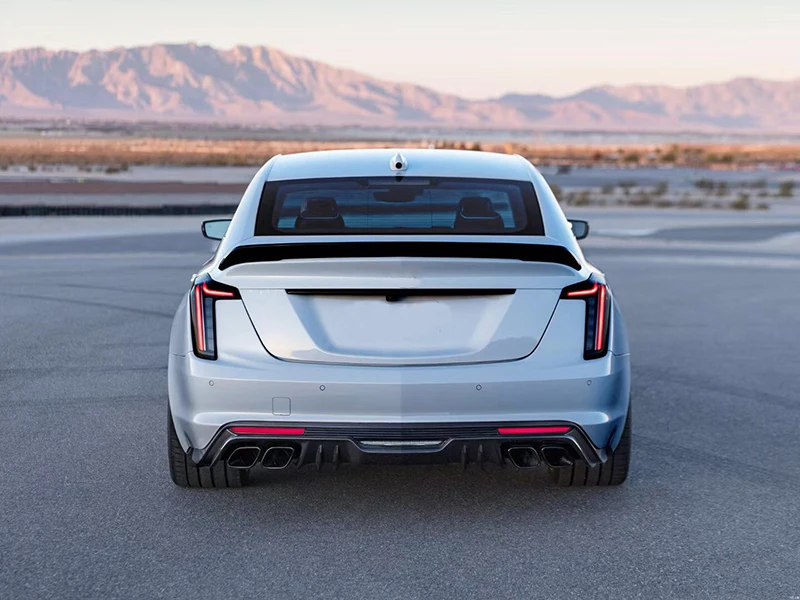Для Cadillac CT5-V 2020 + черное крыло версия 1:1 яркий черный узор из углеродного волокна |