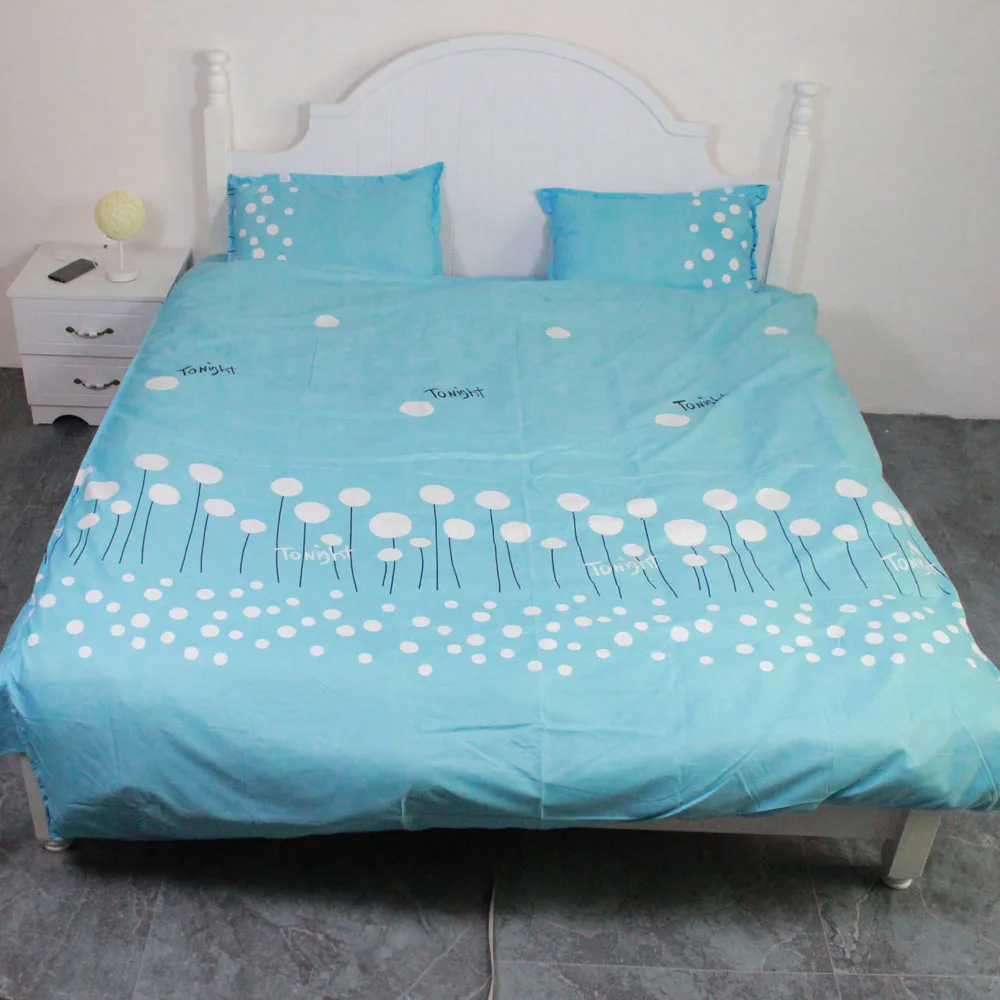 

Home Textile Blue High Quality Bubble Bedding Set Double Sheet Luxury Queen King Size Bed Linens Duvet Cover Sheet Pillow Case