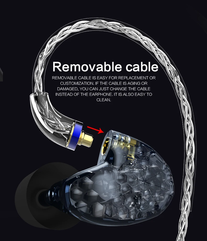 AUDIOSENSE T300 Pro 3 Ноулз сбалансированная арматура драйвер в ухо монитор с MMCX Detchable 8 нитей провода Переопределение качества звука