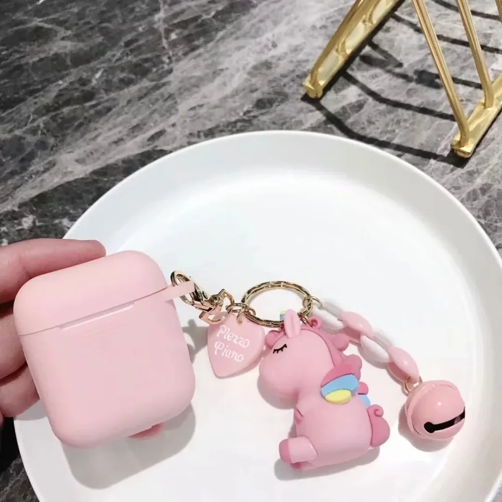 Милая кукла Кэнди чехол для Apple гарнитура для airpods чехол единорог украшение Мягкий силиконовый чехол для наушников для Air Pods - Цвет: Pink