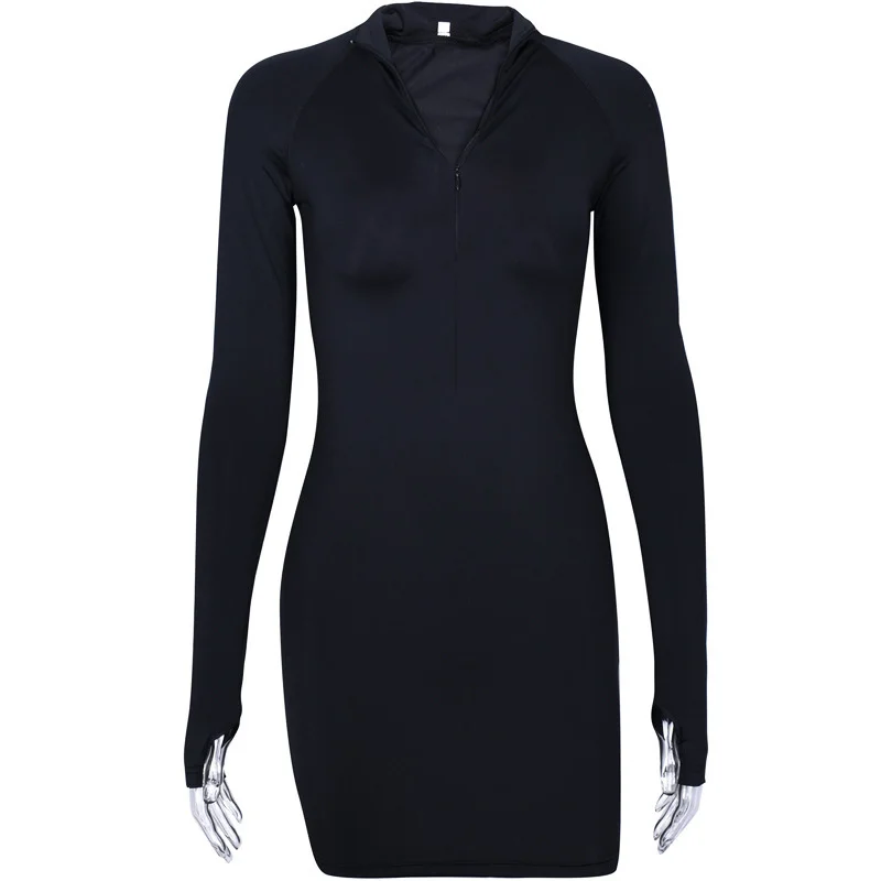 

The New Fashion Dress Cultivate One'S Morality Show Thin Zipper Dress