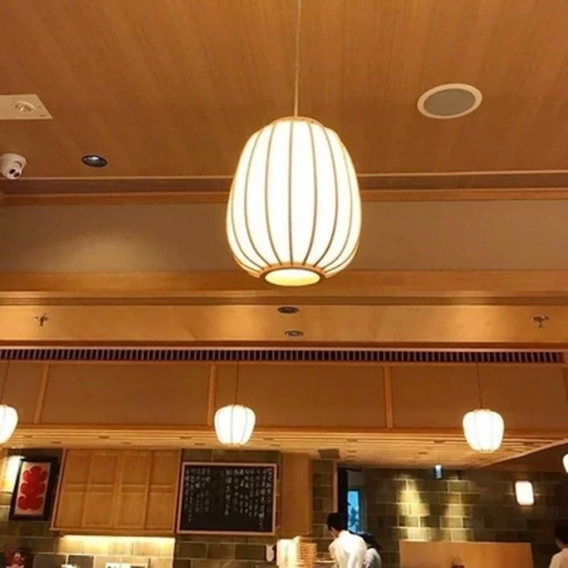 Бамбуковая плетеная Подвесная лампа из ротанга с волнистым абажуром винтажный