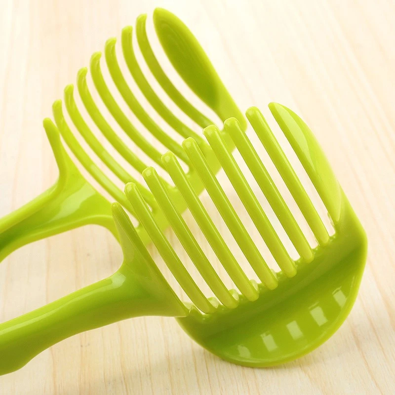 

1Pc Kitchen Gadgets Plastic Potato Slicer Tomato Cutter Tool Shreadders Lemon Cutting Holder Cooking Tools Kitchen Accessories