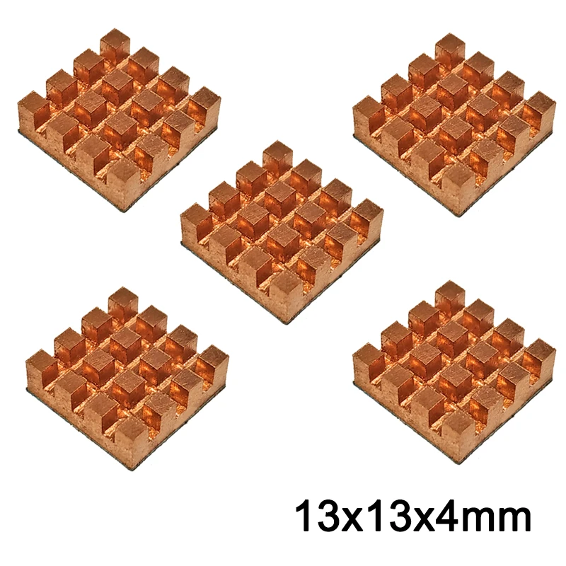 5 шт. чистая медь мини радиатор Память RAM клейкая задняя крышка охлаждение для VGA DDR