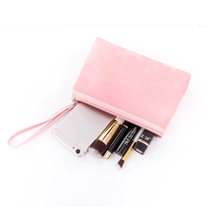 

Fashion Camouflage PU Cosmetic Bag Women Makeup Bag Waterproof Travel Neceser Wash Bag Case Portable Zipper Lady Toiletry Pouch