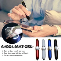 4 in 1 multifunctional led luminous touchscreen stylus creative decompression fingertip spinning ballpoint pen office supplies