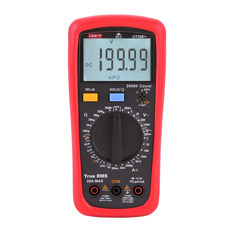 UNI-T UT39E + Высокоточный мультиметр True RMS с ручным диапазоном Цифровой электрика