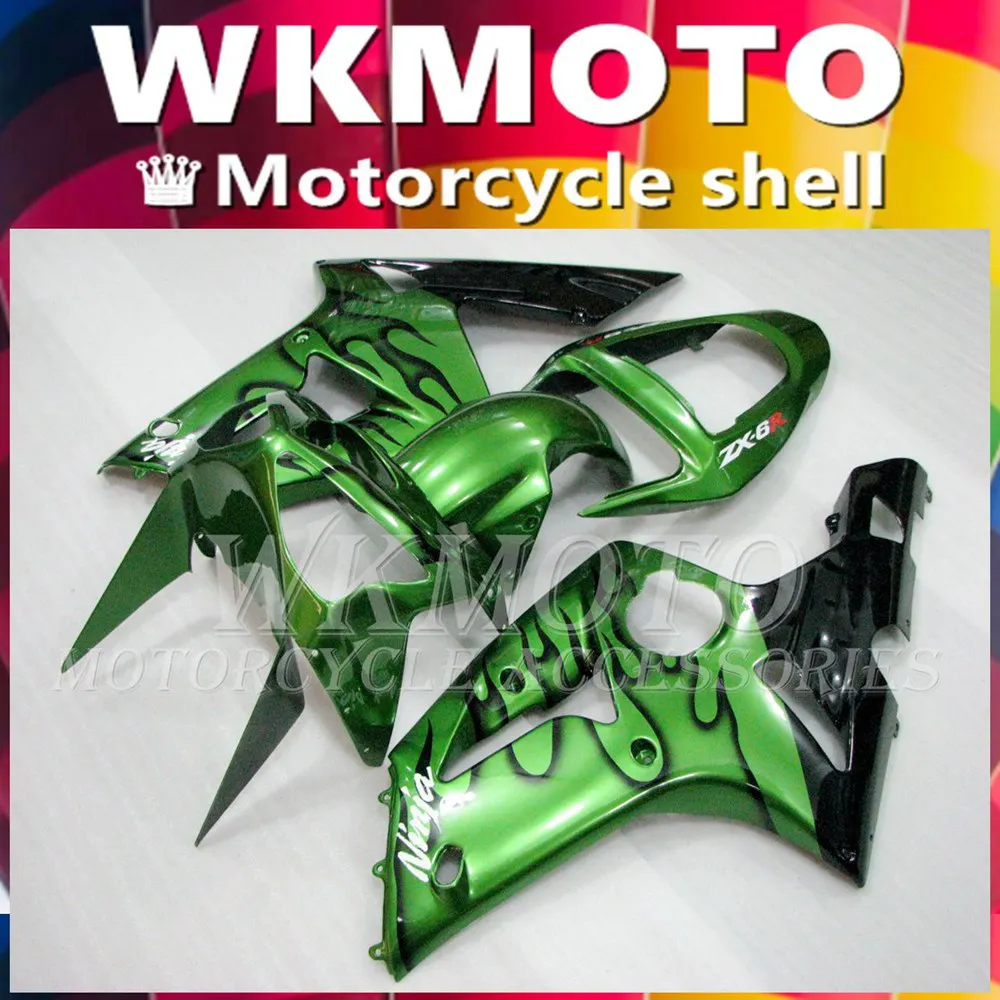 

Новый комплект обтекателей для цельного мотоцикла ABS, подходит для Kawasaki Ninja ZX-6R 636 zx6r 2003 2004 03 04, комплект кузова