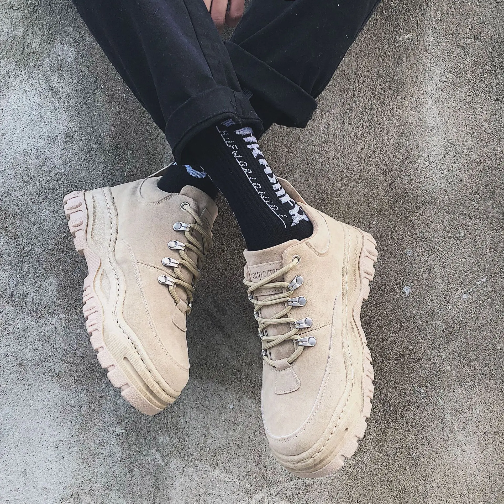 2018 Новые Стильные Ботинки martin на осень и зиму мужская универсальная обувь