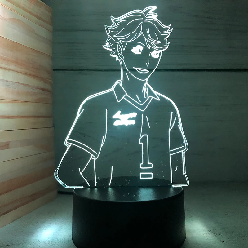 

3D Night Light Volleyball Junior Series Black Touch Colorful Remote Control Bedside Lamp USB Small Table Lamp Birthday Gift