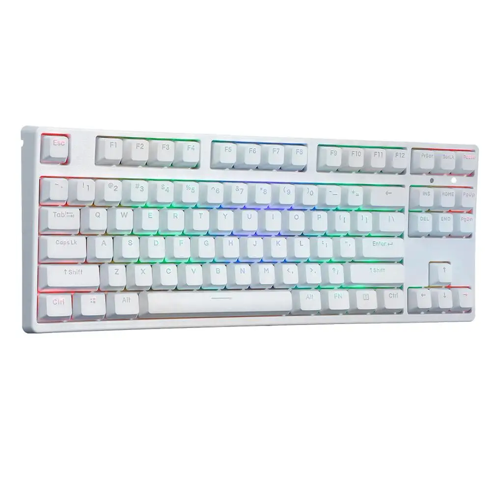 87 ключ NKRO USB Проводная RGB подсветка переключатель Gateron PBT двойная съемка клавиатуры Механическая игровая клавиатура для E-sport офиса ПК ноутбука