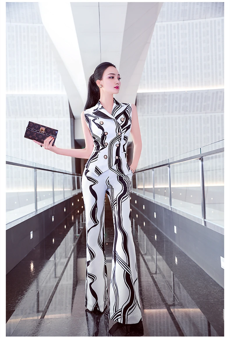 

spring and summer office lady Fashion casual female women girls brand sleeve less Vest pants suits clothing