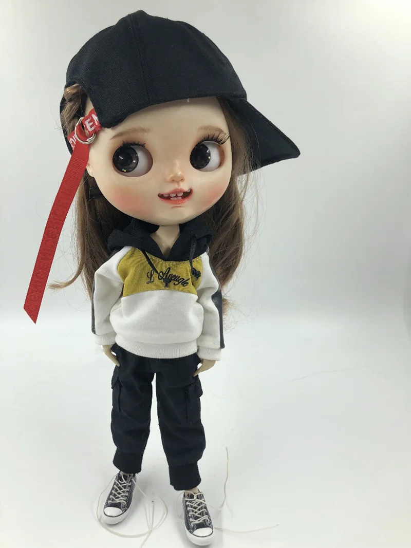 New Fashion Bllyth Doll Clothes Hoodie Hat or Overalls Pant for Accessories (fit Blyth ob24 azones 1/6 Dolls) | Игрушки и хобби