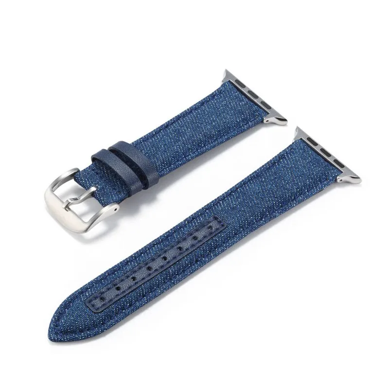 Leather Loop Strap For Apple Watch Band 4 IWatch5 44mm 40mm 3 2 1 Jean Series 42mm 38mm Accessories | Наручные часы
