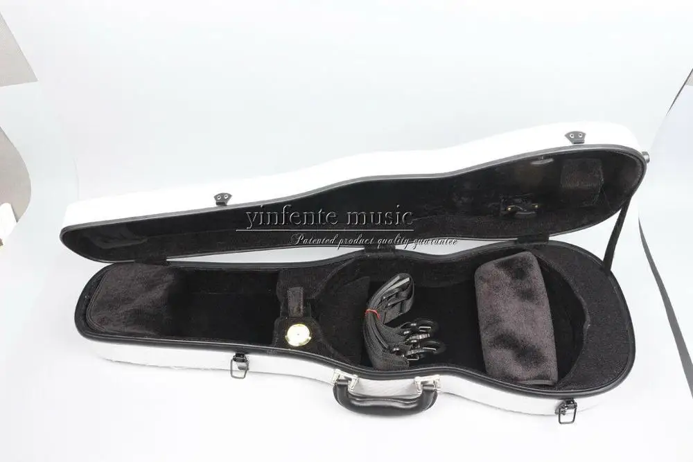 Белый чехол для скрипки 4/4 футляр жесткий смешанный углеродного волокна сильный