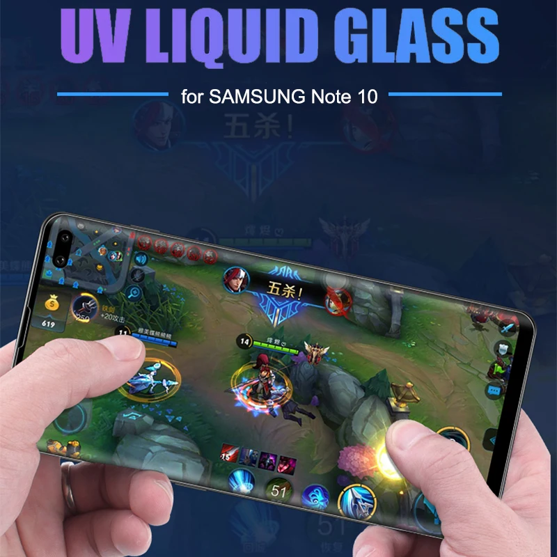 УФ протектор экрана из закаленного стекла для Samsung Galaxy S20 плюс S9 S8 S10 Примечание 10