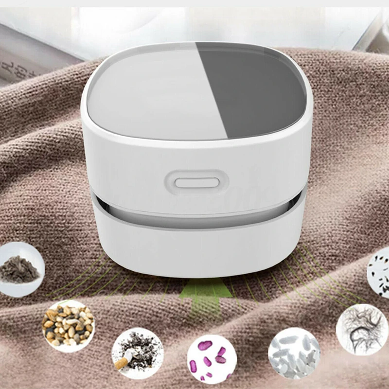 

Desktop Vacuum Cleaner, Rechargeable Battery Operated, Portable Cordless Mini Desktop Dust Sweeper