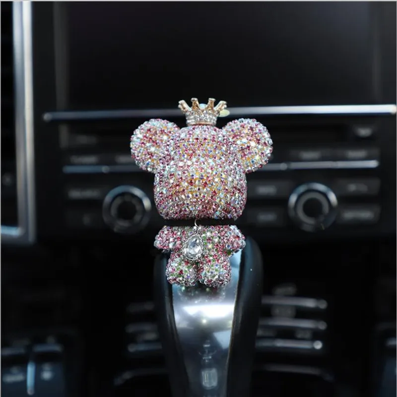 Креативная корона Алмазный милый медведь автомобиль насилие ароматизатор зажим